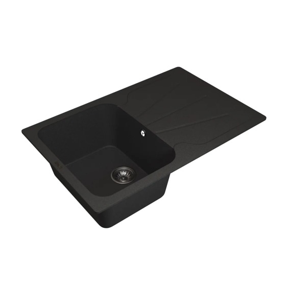 Кухонная мойка кварцевая Uperwood Quartz UPD-04-04, прямоугольная, черная #2
