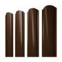 Штакетник Полукруглый "Slim" 100мм фигурный срез 0,45 Print Elite Choco Wood
