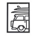  Картина Camper [ ретро-фургон с досками ], 43х33х2 см
