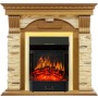 Каминокомплект Dublin - Дуб / Сланец с очагом Majestic FX Brass