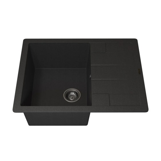 Кухонная мойка кварцевая Uperwood Quartz UPD-03-04, прямоугольная, черная #1