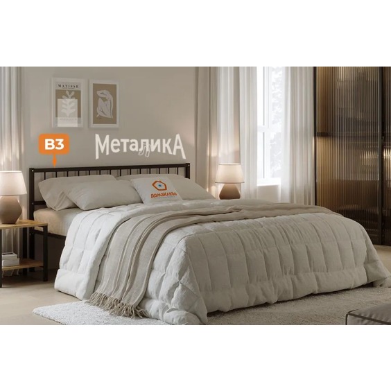 Основание база кровати Металика 180х190 см, Черный металл #6