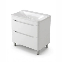 Тумба под раковину для ванной Uperwood Ocean напольная, 80 см, белая, 2 ящика