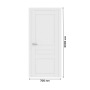 Дверь межкомнатная DK-Doors ДГ ЛК2 Белый бланко, 2000х700, Полотно