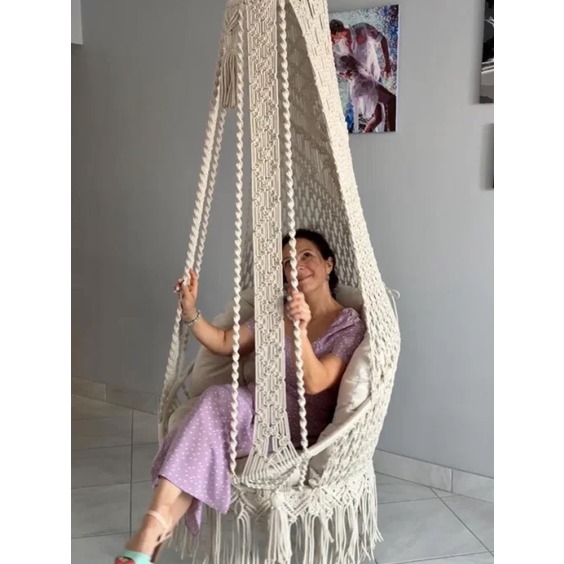 Подвесное кресло-шатёр макраме (70х90) #7