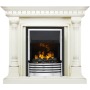 Каминокомплект Dallas - Слоновая кость с патиной с очагом Flagstaff