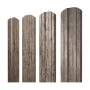 Штакетник "Twin" 100мм фигурный срез 0,45 Print Elite Silver Wood