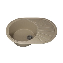 Кухонная мойка кварцевая Uperwood Quartz UPD-02-02, овальная, бежевая