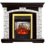 Каминокомплект Glasgow - Венге / Белый с очагом Majestic FX M Brass
