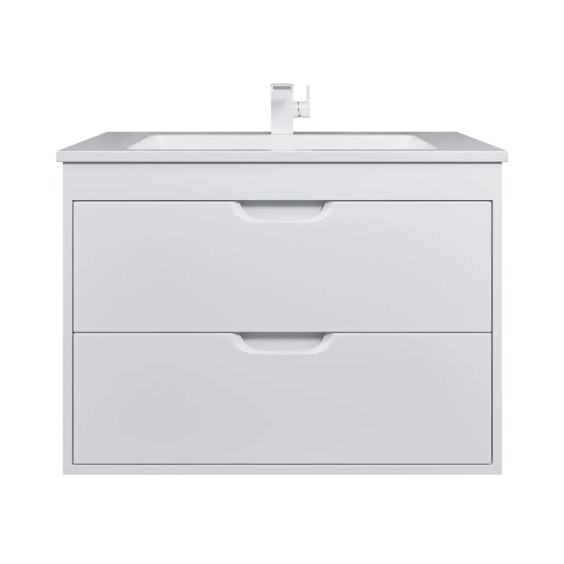 Тумба под раковину для ванной подвесная Uperwood Modul 75х44,4х55 см, белая матовая #1
