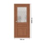 Дверь межкомнатная DK-Doors ДГ ЛК2 Орех/Матовое стекло, 2000х700, Полотно