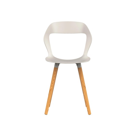 Стул Барк Светло-бежевый, пластик / Массив березы 2 шт. #2