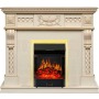 Каминокомплект Corsica - Слоновая кость с патиной (Ширина 1100) с очагом Majestic FX Brass