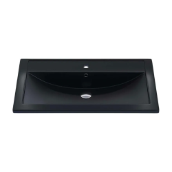 Раковина для ванной кварцевая Uperwood Foster Quartz 80х45,5х17,5 см, черная матовая, уголь