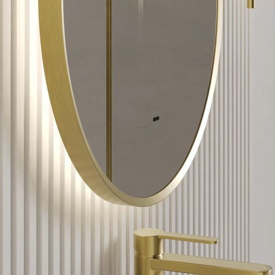 Зеркало для ванной Uperwood Next LED 50*100, бесконтактный сенсор, золотое #5