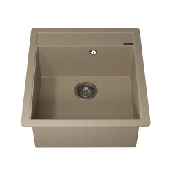 Кухонная мойка кварцевая Uperwood Quartz UPD-07-02, прямоугольная, бежевая
