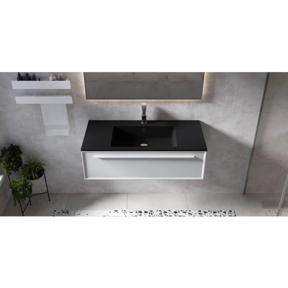 Раковина для ванной Uperwood Megan 100х48х16,5 см, черная матовая #5