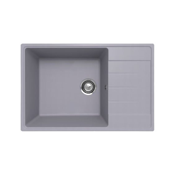 Мойка для кухни кварцевая Ulgran Quartz Prima 760-05, бетон #1