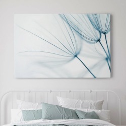 Интерьерная картина "Голубые одуванчики" на холсте, большая, размер 60х90 см