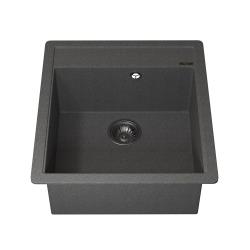 Кухонная мойка кварцевая Uperwood Quartz UPD-07-03, прямоугольная, серая
