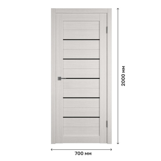 Дверное полотно Atum 5 Bianco со стеклом Black Gloss, 700х2000 мм #1 Дверное полотно Atum 5 Bianco со стеклом Black Gloss, 700х2000 мм #1