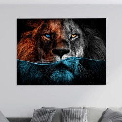 Картина на стену большая на холсте интерьерная "Царь зверей", размер 60х90 см