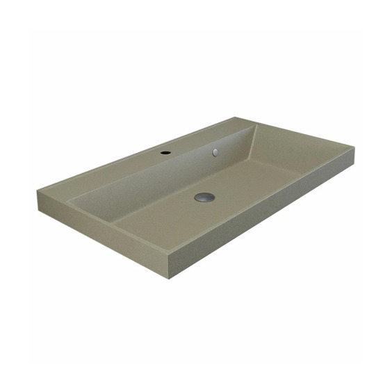 Раковина для ванной кварцевая Uperwood Classic Quartz 80х45х15 см, бежевая матовая, десерт #2