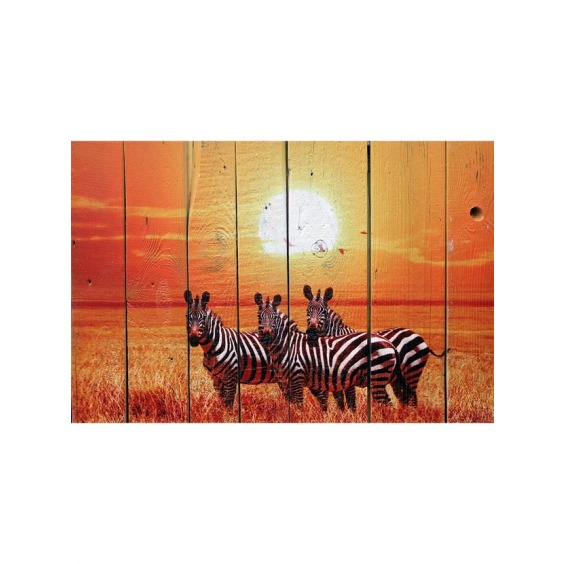 Картина "Зебры в саванне" 60х40 см #3