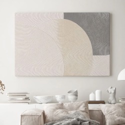 Интерьерная картина "Полукруг абстракция" на холсте, большая, размер 30х45 см