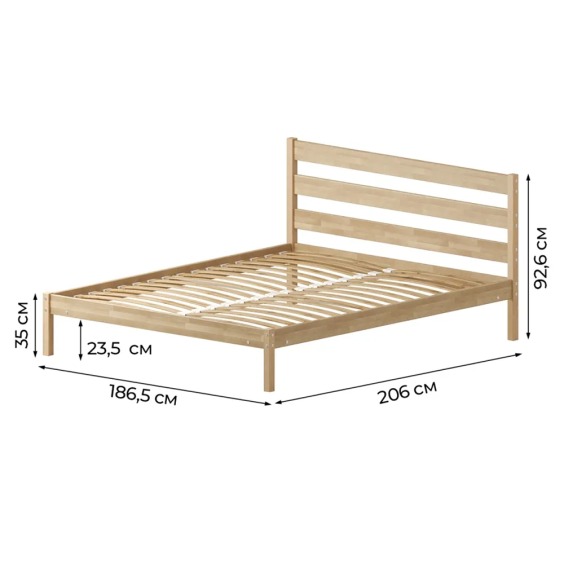 Кровать Мечта-7 180х200, без обработки #2