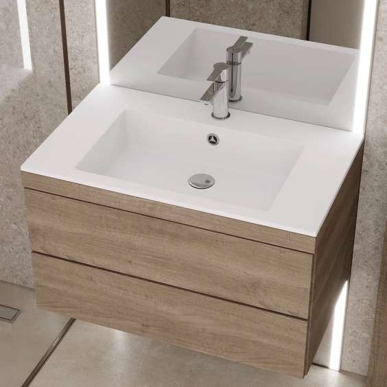 Раковина для ванной Uperwood Megan 80х48х16,5 см, белая матовая #4