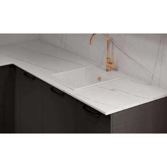 Столешница «Скиф» Белый Тунис глянец (R3) арт. 259, 3000 x 600 x 38 мм #3