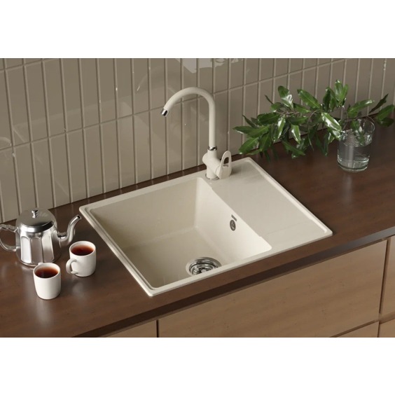 Мойка для кухни кварцевая Ulgran Quartz Prima 605-02, лён #2