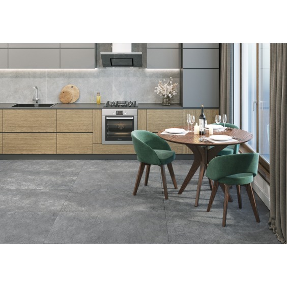Delacora Chrome Dark D12005M Керамогранит матовый 1200*600 (2 шт в уп/41.76  м в пал) #2