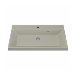 Раковина для ванной кварцевая Uperwood Classic Quartz 80х45х15 см, бежевая матовая, лён