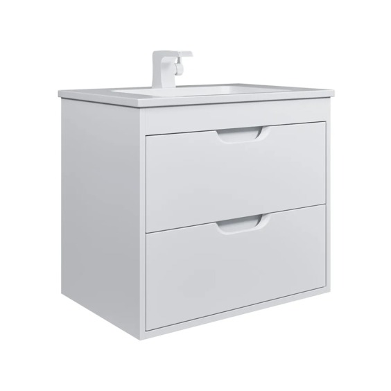 Тумба под раковину для ванной подвесная Uperwood Modul 61х44,4х55 см, белая матовая #2