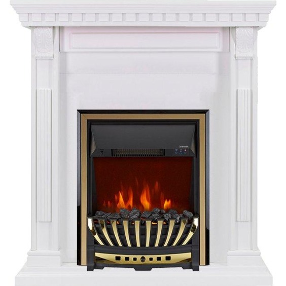 Каминокомплект Orlean - Белый с очагом Aspen Gold #1