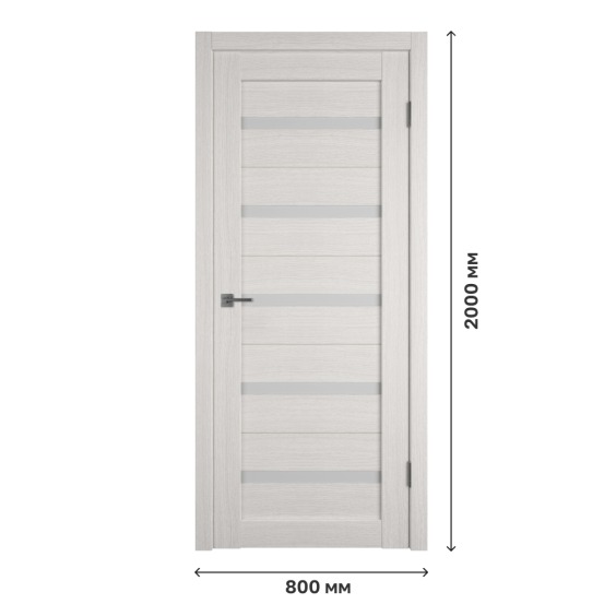 Дверное полотно Atum 7 Bianco со стеклом White Cloud, 800х2000 мм #1 Дверное полотно Atum 7 Bianco со стеклом White Cloud, 800х2000 мм #1