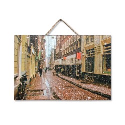 Картина "Снег в Амстердаме", 60х40 см