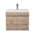 Тумба с раковиной для ванной подвесная Uperwood Eva 49х35х43 см, Крафт Табачный, с дверцами