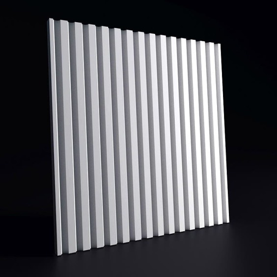 3Д Панель гипсовая "Рейка" Брекчия, Белый #1 3Д Панель гипсовая "Рейка" Брекчия, Белый #1