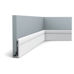Плинтус напольный SX105 Orac Decor из полиуретана, 2000х108х13 мм