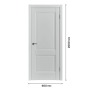 Дверное полотно Emalex 2 Steel, 600х2000 мм