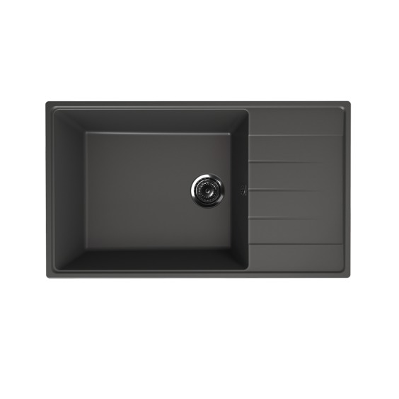 Мойка для кухни кварцевая Ulgran Quartz Prima 860-09, асфальт #1