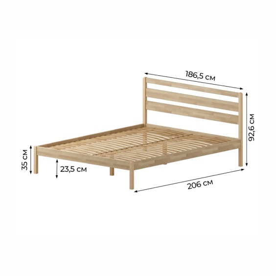 Комплект кровать Лето База 180x200+В3, без обработки #2