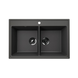 Мойка для кухни кварцевая Ulgran Quartz Ruma 780-09, асфальт