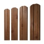 Штакетник "Twin" 100мм фигурный срез 0,45 Print Elite Nutwood 