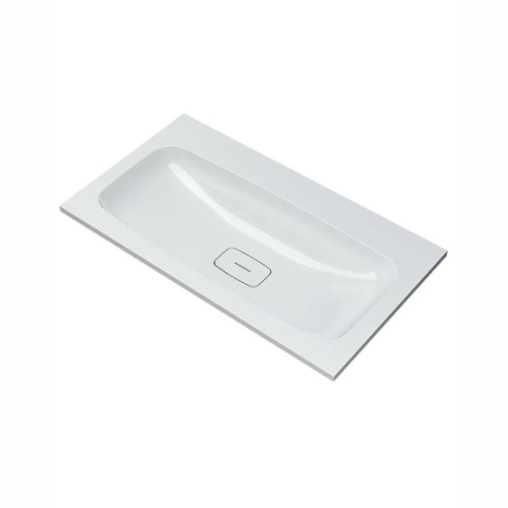 Раковина для ванной Uperwood Smile 80 см, белая глянцевая без отверстия под смеситель #1