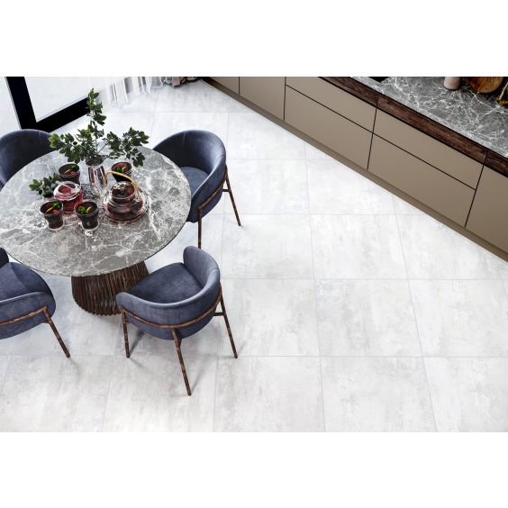 Centro White D60222M Керамогранит матовый карвинг 600*600 (4 шт в уп/43,2  м в пал) #2