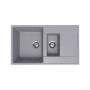Мойка для кухни кварцевая Ulgran Quartz Prima 860-05, бетон, 1,5 чаши